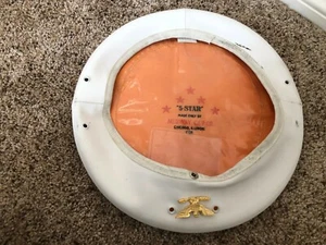 Vintage Midway Cap Co. 5 Star White Flat Hat with Pin - Picture 1 of 4