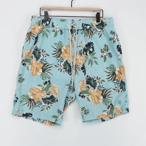 Bañador Coolibar Para Hombre Mediano Azul Floral Tropical Forrado Bolsillos Cordón - Imagen 1 de 12