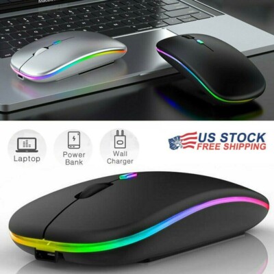 Slim Wireless Bluetooth 5.1 Mouse Dual Mode L...