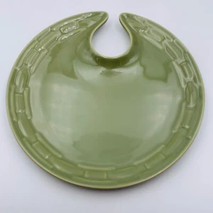 Longaberger Plate Pottery WIne and Dine Sage Green Woven Traditions New 8.5” - Picture 1 of 13