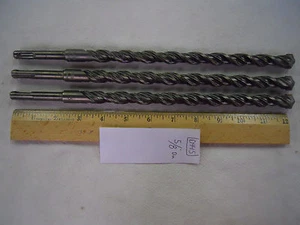 3 NEW BOSCH ANSI SDS PLUS CARBIDE TIPPED DRILL BITS. 5/8" X 12" S4L GERMAN D445 - Picture 1 of 6
