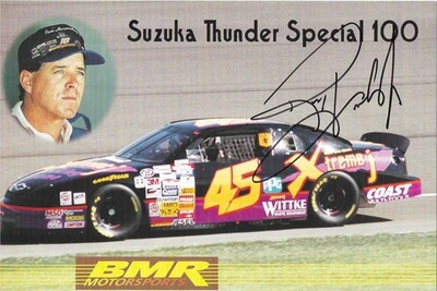 SIGNED! 1997 RON HORNADAY JR. #45 NASCAR "SUZUKA THUNDER SPECIAL 100" POSTCARD! - Image 1 of 2
