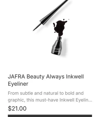 JAFRA TINTERO LÍQUIDO DELINEADOR DE OJOS ONIX (Negro) RESISTENTE A MANCHAS Larga Duración Foto 1 de 2