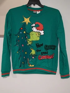 Grinch Adult Unisex Size Small Holiday Theme Embroidery Sweatshirt NWT (FS) - Picture 1 of 8
