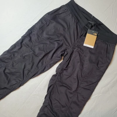The North Face 女式 L 码全新带标签 Aphrodite 2.0 裤子黑色 NF0A2UO6 — 第 1/4 张图片