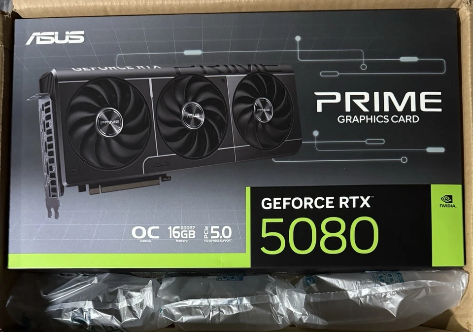 ASUS GeForce RTX 5080 PRIME OC Graphics Card PRIME-RTX5080-O16G - Image 1 of 2