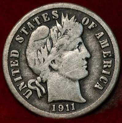1911-S San Francisco Mint Silver Barber Dime - Image 1 of 2
