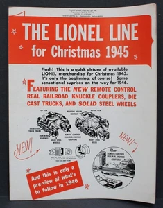 The Lionel Line Christmas 1945 Catalog Lester T Gordon Reprint 1967 - Picture 1 of 3