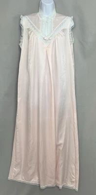 De Colección Christian Dior Rosa Encaje Satinado Vestido Sin Mangas Camisón Lencería Pequeño Hecho en EE. UU. Foto 1 de 4