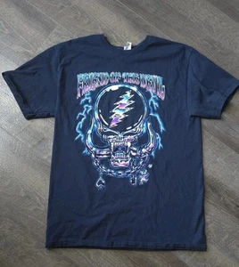 Grateful Dead Friend of the Devil T-Shirt Mens Medium Black Skull Chains Rare - Picture 1 of 2