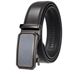 Tendencia HJones Para hombres Cinturón de Cuero Automático Hebilla Cinturón Correa de Trinquete Traje Cinturón - Imagen 1 de 5