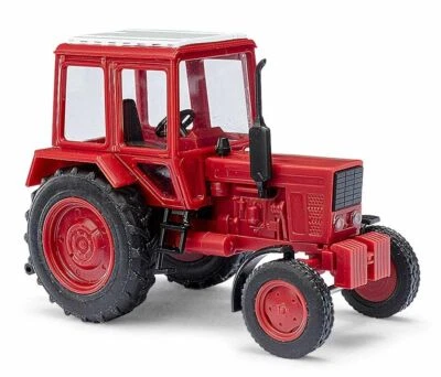Busch 1:87 H0 51304 Traktor Belarus MTS 80 Rot eingebaute Scheinwerfer NEU OVP - Bild 1 von 2