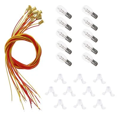 10pcs E5 Incandescent Bulbs Indicator Lights W Base for 1:6 Scale Dollhouse - Image 1 of 4