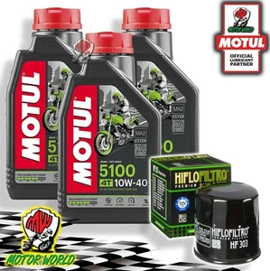 TAGLIANDO 3L MOTUL 5100 10W40 + FILTRO OLIO Kawasaki KLE 300 Versys-X - Imagen 1 de 1