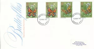 (137858) Butterflies GUTTER PAIRS GB RM FDC London NW1 1981 - Picture 1 of 1