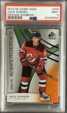 2019-20 SP Game Used Orange Rainbow #200 Jack Hughes RC /119 PSA 9 ROOKIE CARD