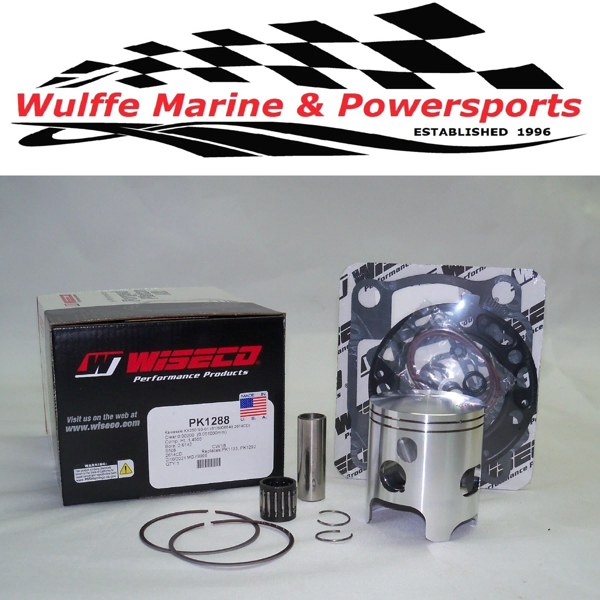 Wiseco Top End Piston Rebuild Kit For Kawasaki KX250 1993-01 Std