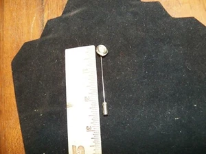 Vintage Stick Pin w Polished Stone Setting - Imagen 1 de 3
