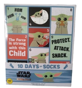 Star Wars 10 Days Of Socks Yoda Green Quarter Socks NIB - Picture 1 of 2