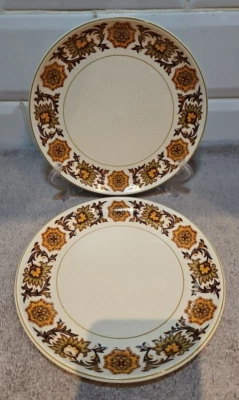 2 x Midwinter Stonehenge Woodland Tea/Side plates 7.25" 18.5cms Vintage Retro - Image 1 of 4