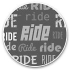 2 x Vinyl Stickers 25cm (bw) - Motorbike Ride Snowboard Ski  #36385
