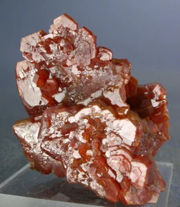 GRACEFUL CANDY RED VANADINITE CRYSTAL FLOWER, MIBLADEN, MOROCCO, GLOBE MINERALS - Picture 1 of 5