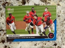 2020 TOPPS NOW BLUE PARALLEL CARD 40/49 CLEVELAND INDIANS CESAR HERNANDEZ #309
