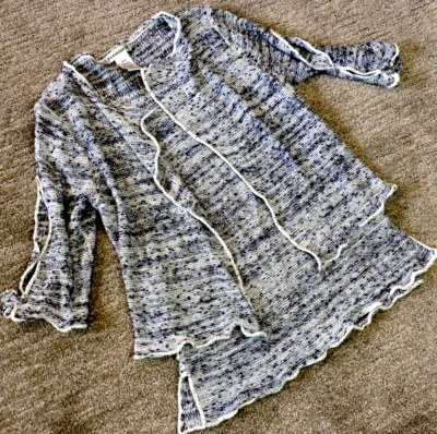 Parkhurst Brand Womens Layered Look/open 3/4 sleeve SZ M acrylic/nylon Sweater Foto 1 de 3