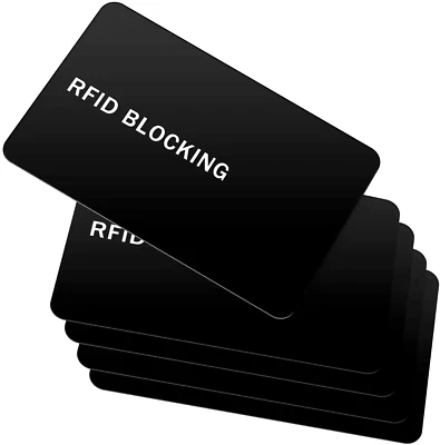 RFID Blocking Card - 5 Pack, Contactless NFC Credit Card ID Protection Safe Bank