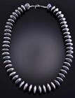 18 Zoll silber handgefertigte breite Navajo-Perlenkette von Jan Mariano 2F28B
