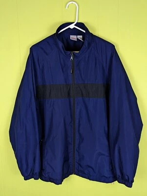 De Colección Pro Spirit Hombres L Retro Chaqueta de Golf Cortavientos Cremallera Malla Forrada Azul Negro  Foto 1 de 4
