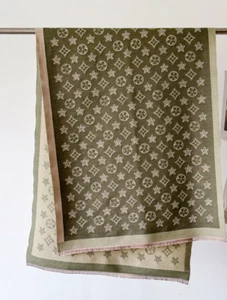 Unisex Women Cashmere Feeling Scarf Wrap Shawl Rectangular 205cm*45cm Floral - Picture 1 of 7