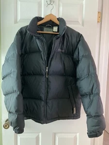 Mens Vintage Jansport Black Goose Down Puffer Coat With Zippered Pockets Size XL - Picture 1 of 10