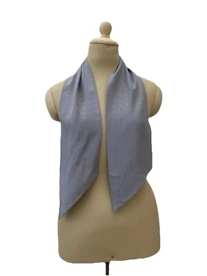 VALENTINO LUNARES Logo Gris Rectángulo Seda Bufanda 46/46 en Hecho en Italia #A108 Foto 1 de 3