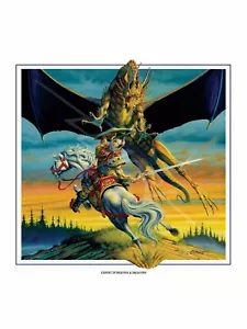 Air Attack Scatola Blu Litografia Autografata da Larry Elmore D&D BECMI - Foto 1 di 1