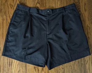 Adidas 6-inch Golf Shorts Mens 40 Black Climalite Pleated Quick Dry Performance - Picture 1 of 13