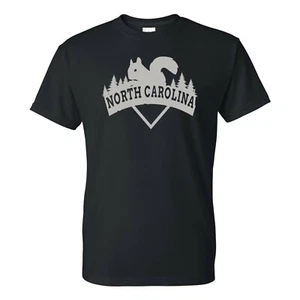 North Carolina Squirrel Arch - Camiseta Orgullo Estatal Ciudad Natal - Negra - Imagen 1 de 7
