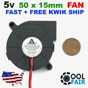 5v 50mm DC Blower Radial Cooling Fan 5015 Hotend Extruder for 3D Printer 2Pin - Picture 1 of 4