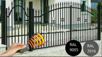 Einfahrtstor Set Metalltor Tor 3m 3,5m 4m Zauntor Gartentor Doppelflügeltor Zaun - Bild 1 von 4