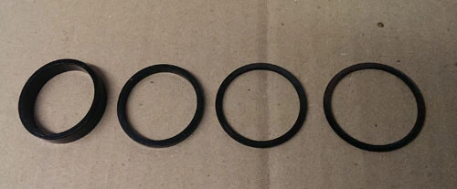 Aluminium Spacer Set A Head Stem, 31.8mm, 1 1/4 Inch, 8+4+2+1mm, Black, NEW - Image 1 of 1