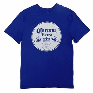 Corona Extra T-Shirt Mens Blue Tee Short Sleeve T-Shirt LARGE - Picture 1 of 1