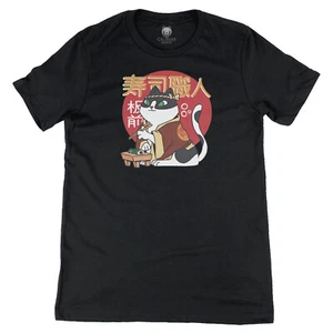 Lustiges T-Shirt Sushi Koch Katze süß Grafik Kunst Neuheit - Bild 1 von 6