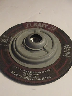 Sait 22130 4-1/2" x 1/8" x 5/8-11 Pipeline Cutting/Grinding A24R Metal - Image 1 of 2