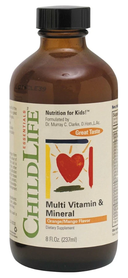 ChildLife Essentials, Multi Vitamin & Mineral, Natural Orange/Mango Flavor