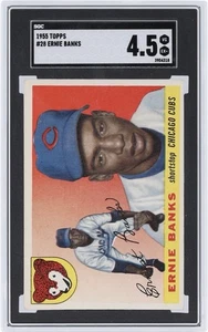 1955 Topps Ernie Banks Chicago Cubs #28 calificado en muy buen estado-ex SGC 4,5 - Imagen 1 de 3