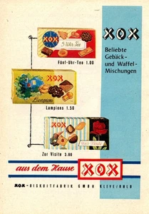 3w9223/ Reklame von 1965 – XOX Biskuitfabrik GmbH – Kleve - Picture 1 of 1