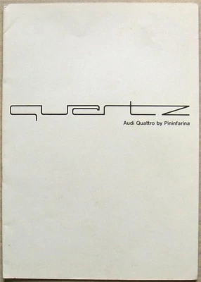 AUDI QUATTRO QUARTZ by PININFARINA Concept Car Publicity Brochure c1981 - Image 1 of 4