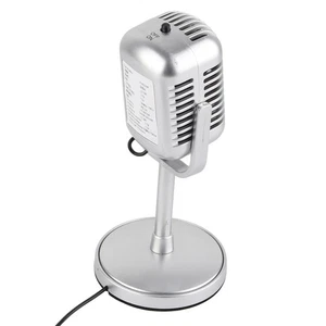 Retro-Mikrofon Klassisches Kabelgebundenes Vintage-Kondensatormikrofon Mit - Bild 1 von 22