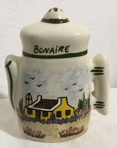 Vintage Serviettenhalter Bonaire Niederländische Antillen Keramik Handbemalt - Bild 1 von 5