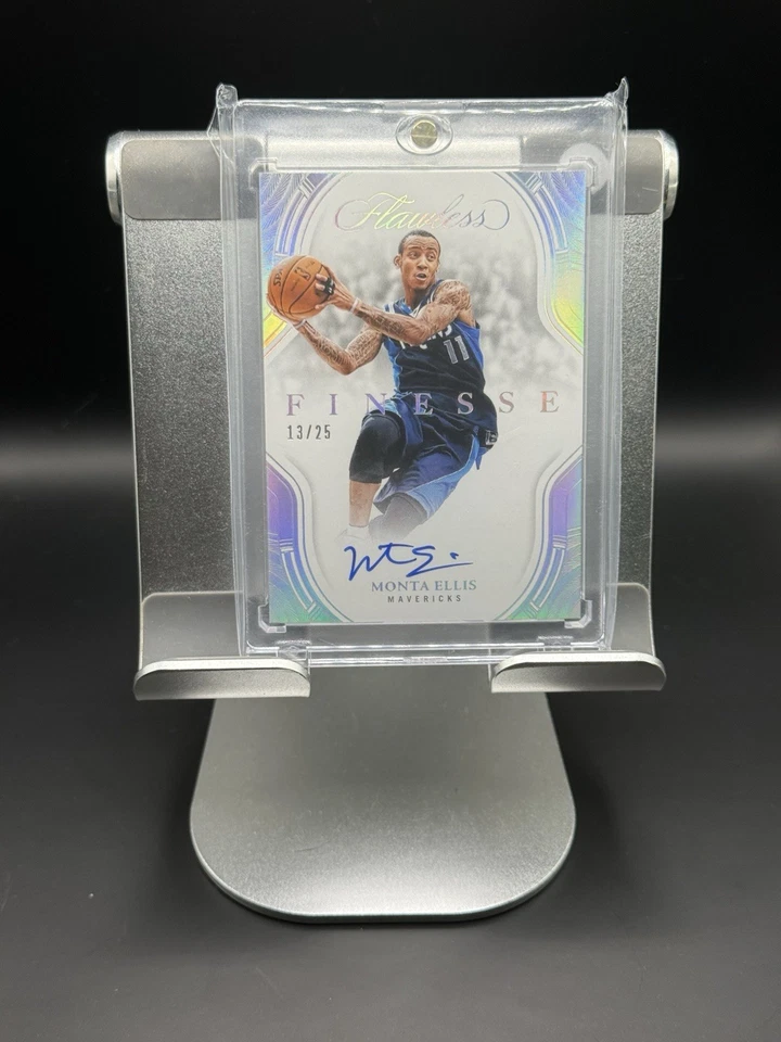 2024-25 FLAWLESS MONTA ELLIS FINESSE AUTO /25 MAVERICKS RARE!! - Image 1 of 2